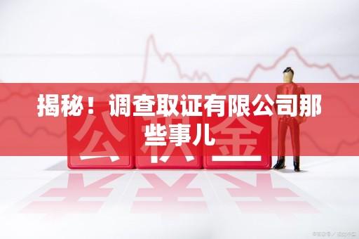 上犹揭秘！调查取证有限公司那些事儿