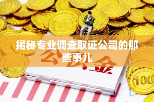 上犹揭秘专业调查取证公司的那些事儿
